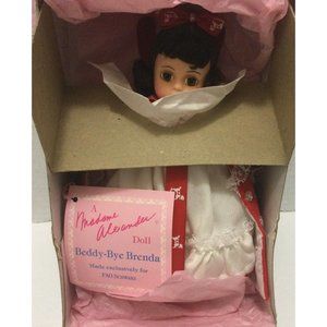 Vintage Alexander 8” BEDDY BYE BRENDA Doll FAO Schwarz Exclusive With Box